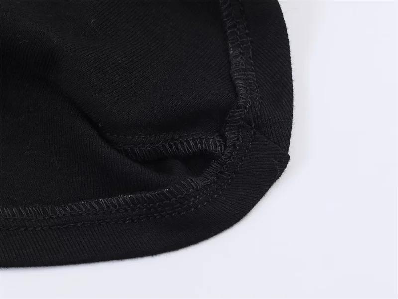 Haut pour femme, nouvelle collection printemps 2026, noir, manches courtes, col montant, asymétrique