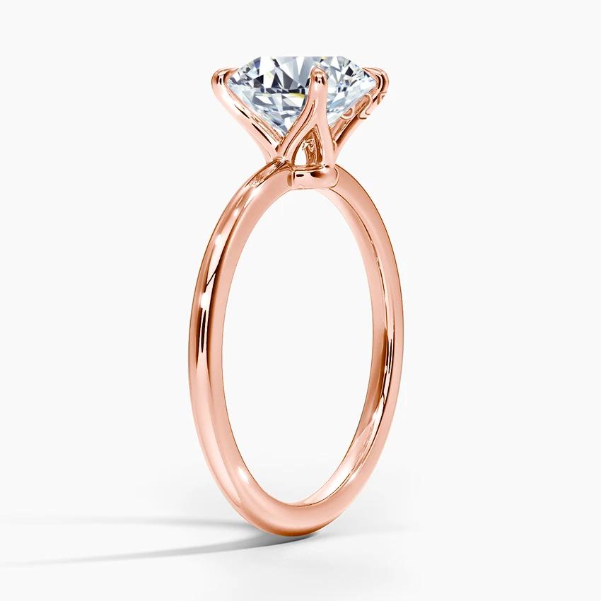 Szjinao – bague en Moissanite couleur D, 1ct, 2ct, 3ct, 5ct, en or Rose pour femmes, bijoux de fianç