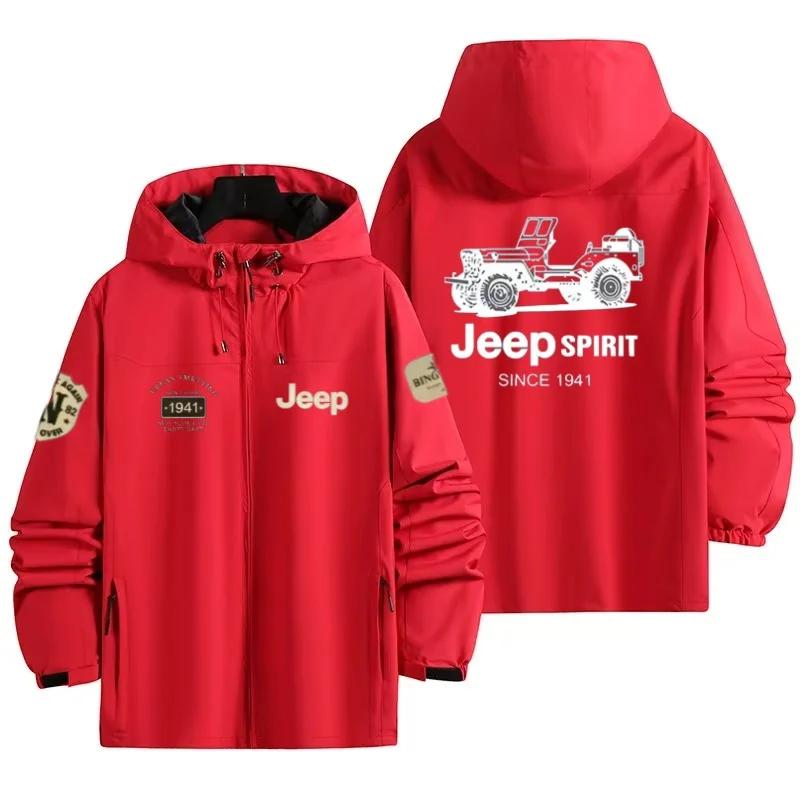 Veste coupe-vent à capuche de haute qualité Jeep 2026, imperméable et résistante au vent, idéale pou