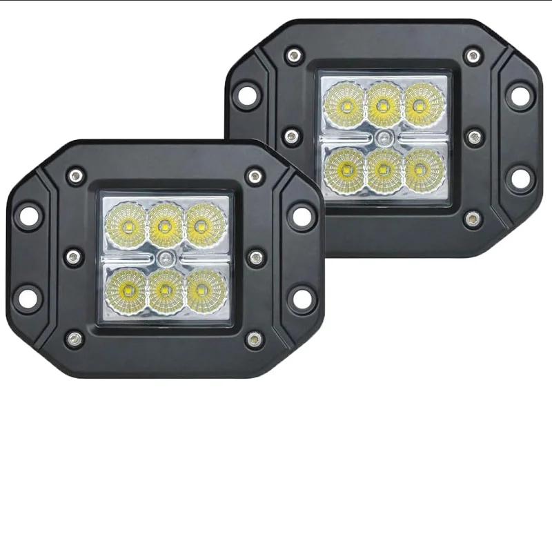 2 pièces 18W encastré lumière LED dosettes amélioré Spot inondation Combo faisceau LED lampe de trav