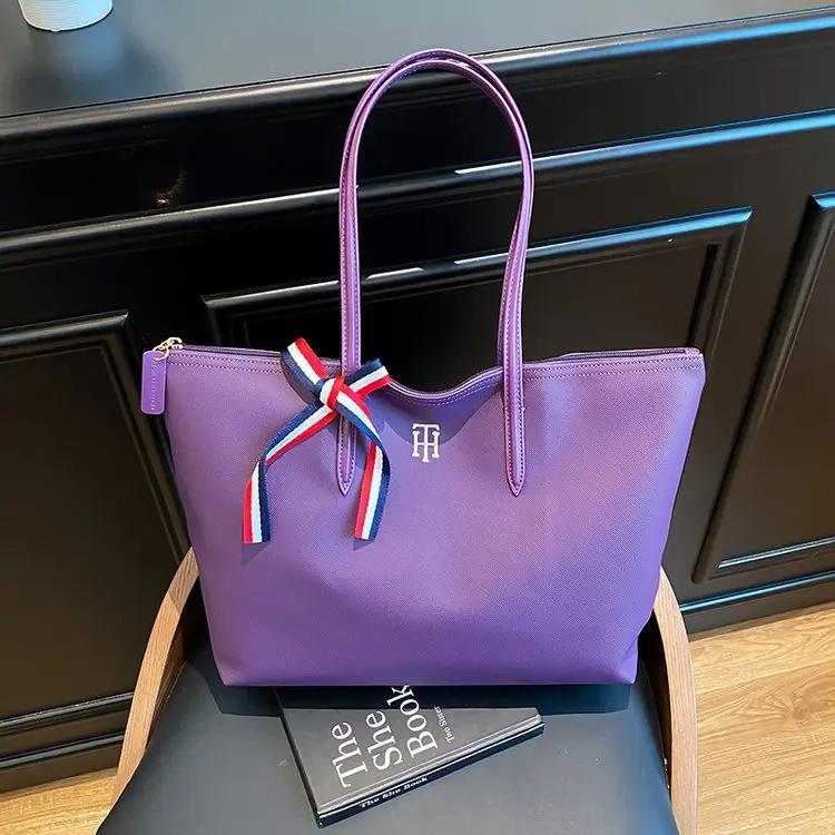 Sac à langer élégant pour femmes : grand sac fourre-tout en cuir simple, sac messager vintage tendan