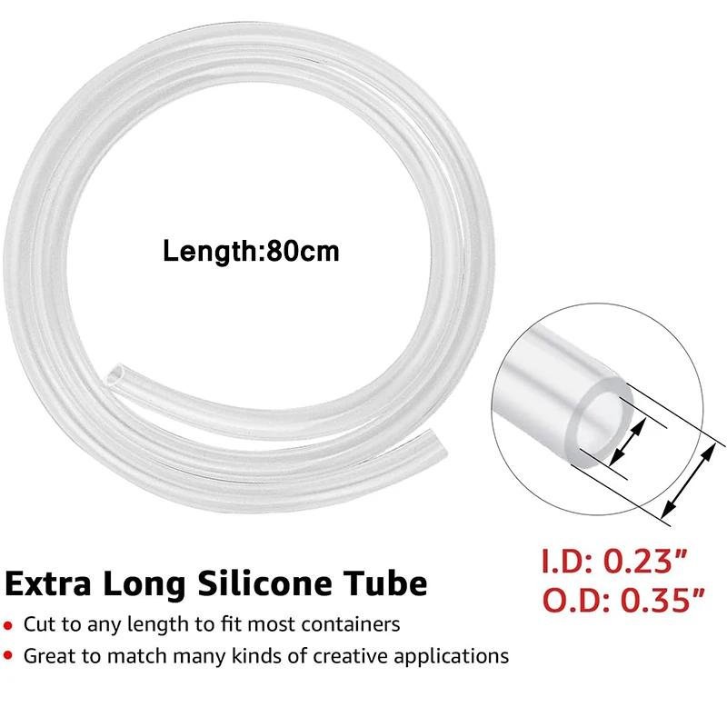 Tube Flottant en Silicone pour Bière, 80cm, en Acier Inoxydable, avec Verrouillage à exacpille