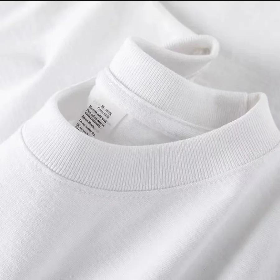 T-shirt 100% Coton Hommes Femmes Solide document O Cou À Manches Courtes Y-Été Coréen At Demi-Manche