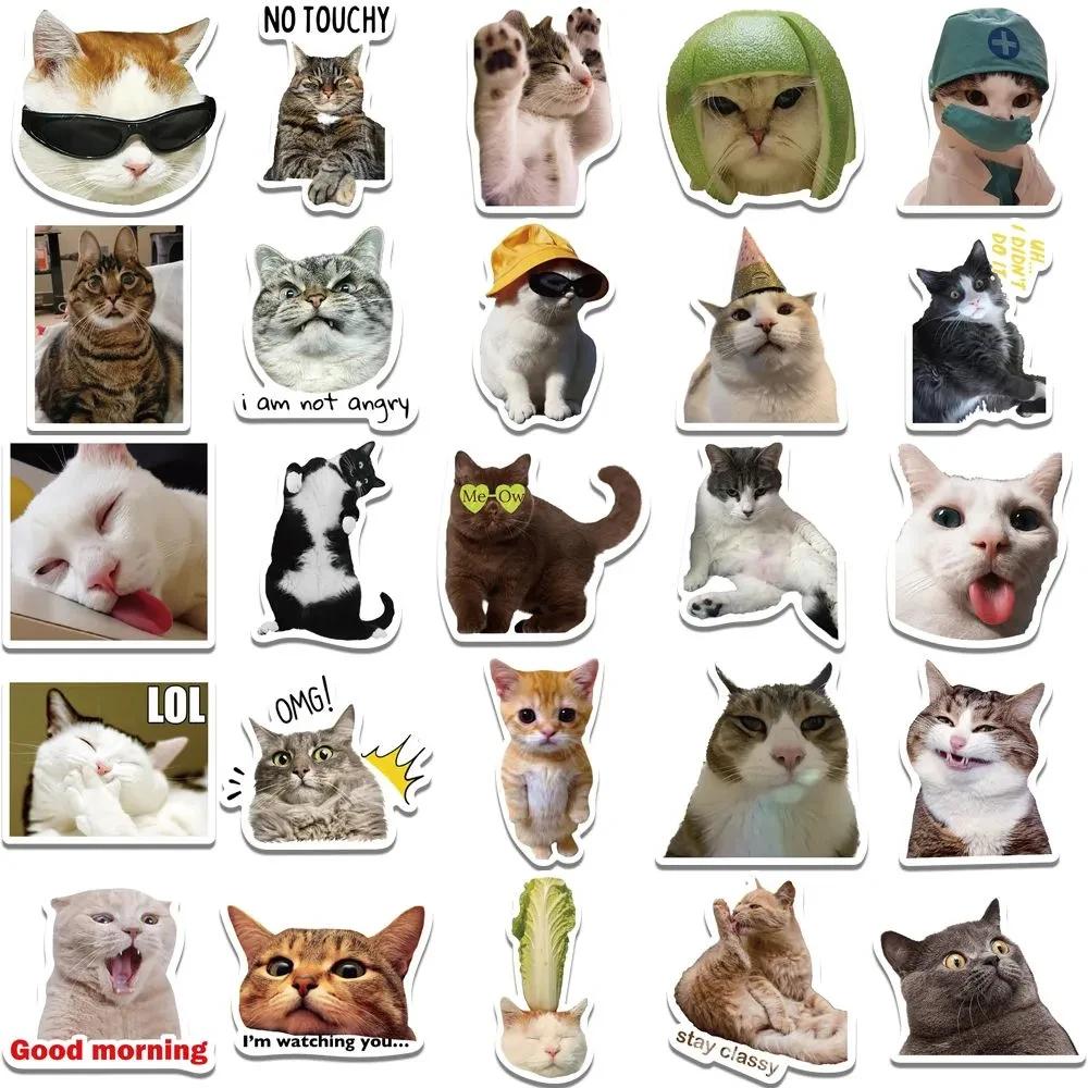 Autocollant esthétique en PVC Kawaii Love Cat pour enfants, décoration coréenne pour enfants, scrapb