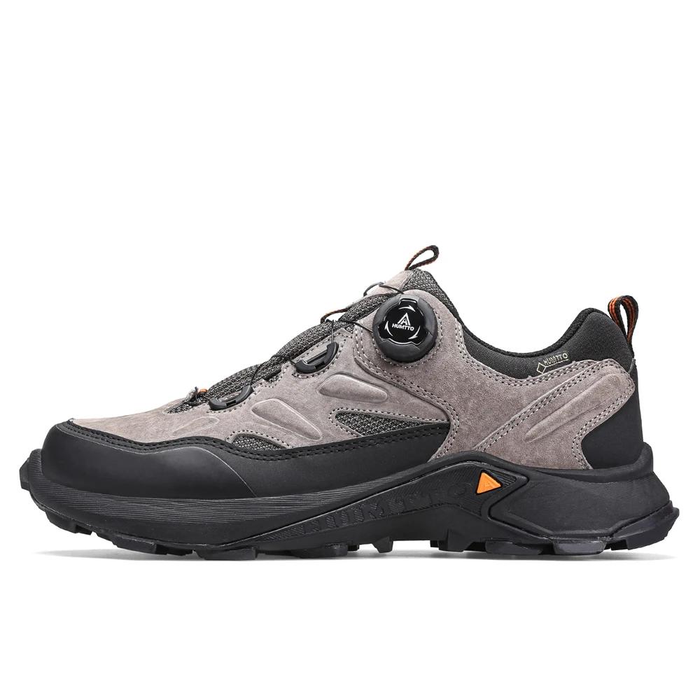 HUMTTO-Chaussures de trekking en cuir pour hommes, bottes de randonnée de luxe, baskets d'escalade e