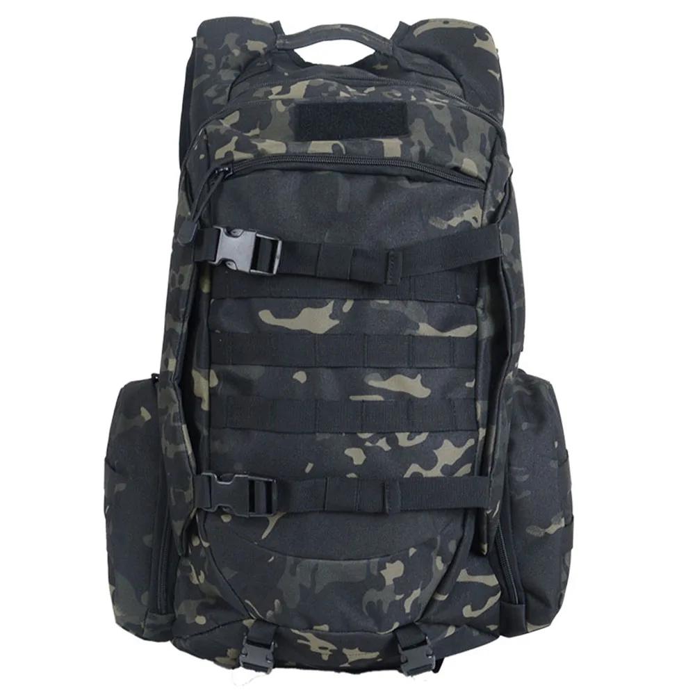 Sac à dos de randonnée et de camping extérieur 45L grande capacité, sac à dos tactique camouflage pl