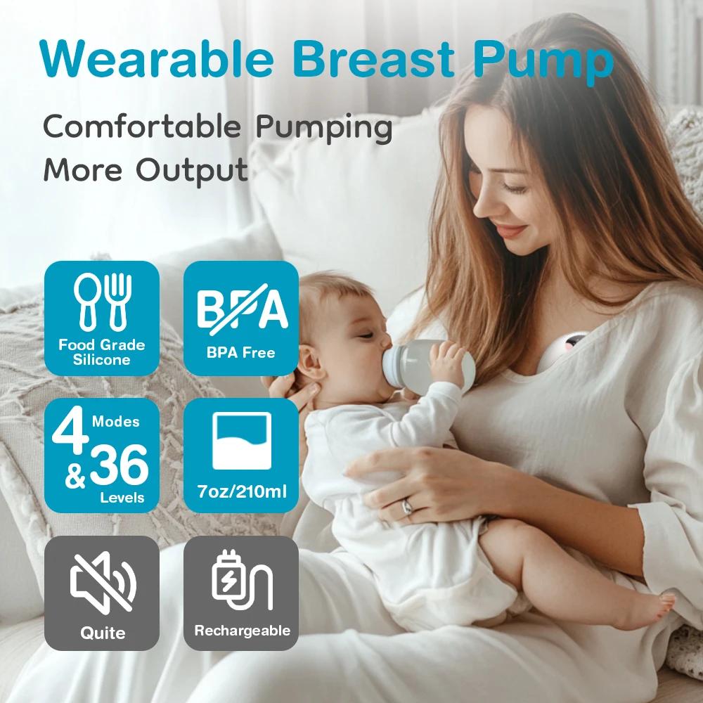 MAMIJOY tire-lait Portable 4 Modes et 36 niveaux tire-lait électrique Portable confort collecteur de
