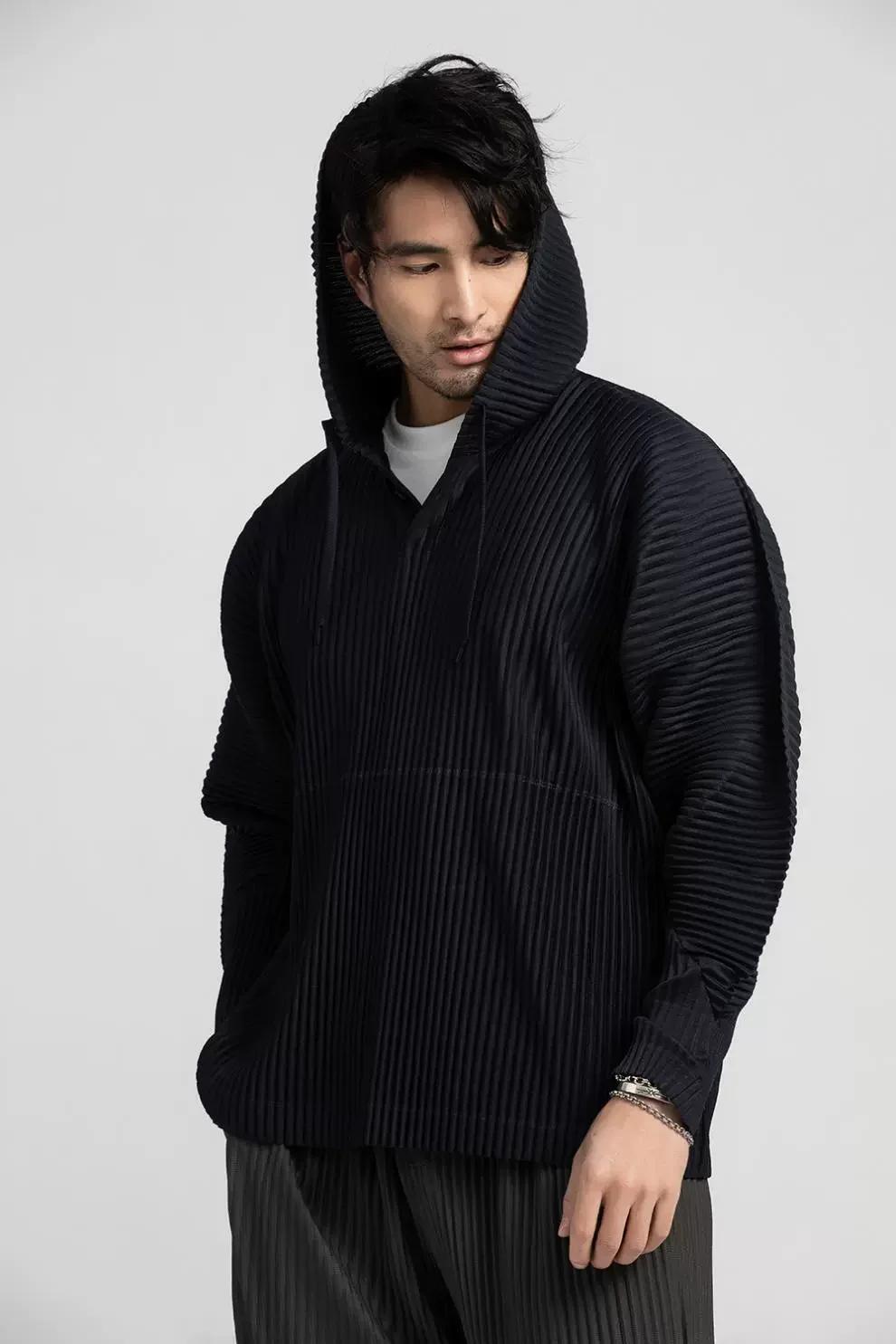ATA YAKE-Sweat à Capuche Plissé pour Homme, Respirant, At Proximity, Wstring, Haut Décontracté