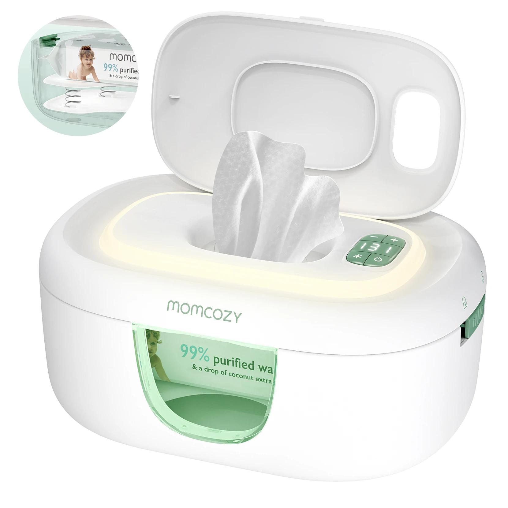 Momcozy Chauffe-lingettes pour bébé, grande capacité, chauffage rapide et uniforme, 4 modes de contr
