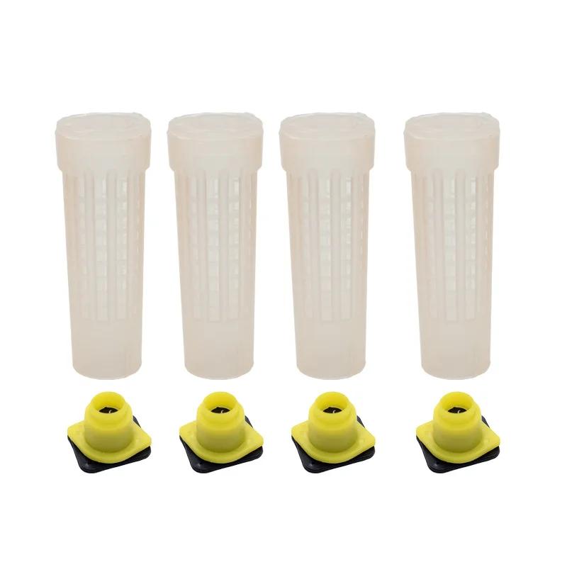 50 pièces Nicot abeille cheveux rouleau reine Cages en plastique protection scellé cellule couvertur