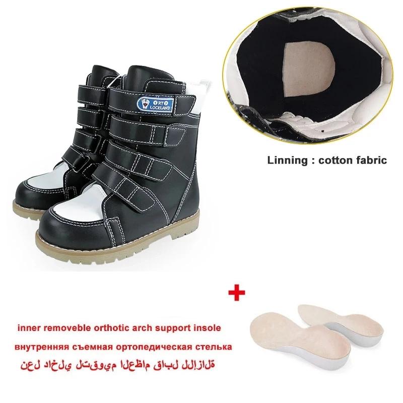 Hiver Enfants Bottes Haut Orth4WD Chaussures Pour Enfant En Cuir Garçon Fille Tout-Petit Mi-mollet V