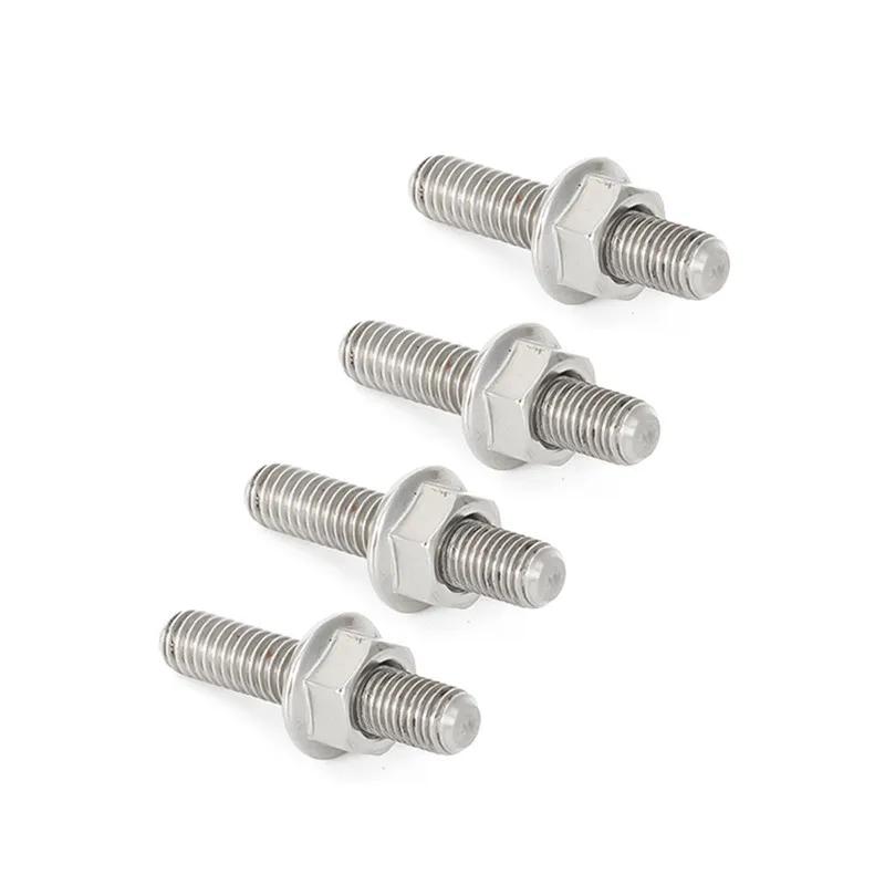 Écrou de goujon de collecteur d'échappement, 4 pièces, pour Sportster Dyna Softtail Glide Fatboy Tou