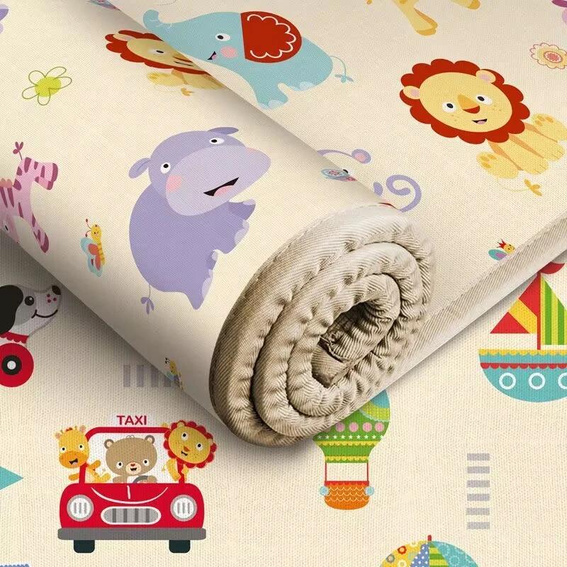 Tapis de jeu enfants 200x180cm épais - Tapis sécurité ramper pliable ami des bébés tapis d'éveil