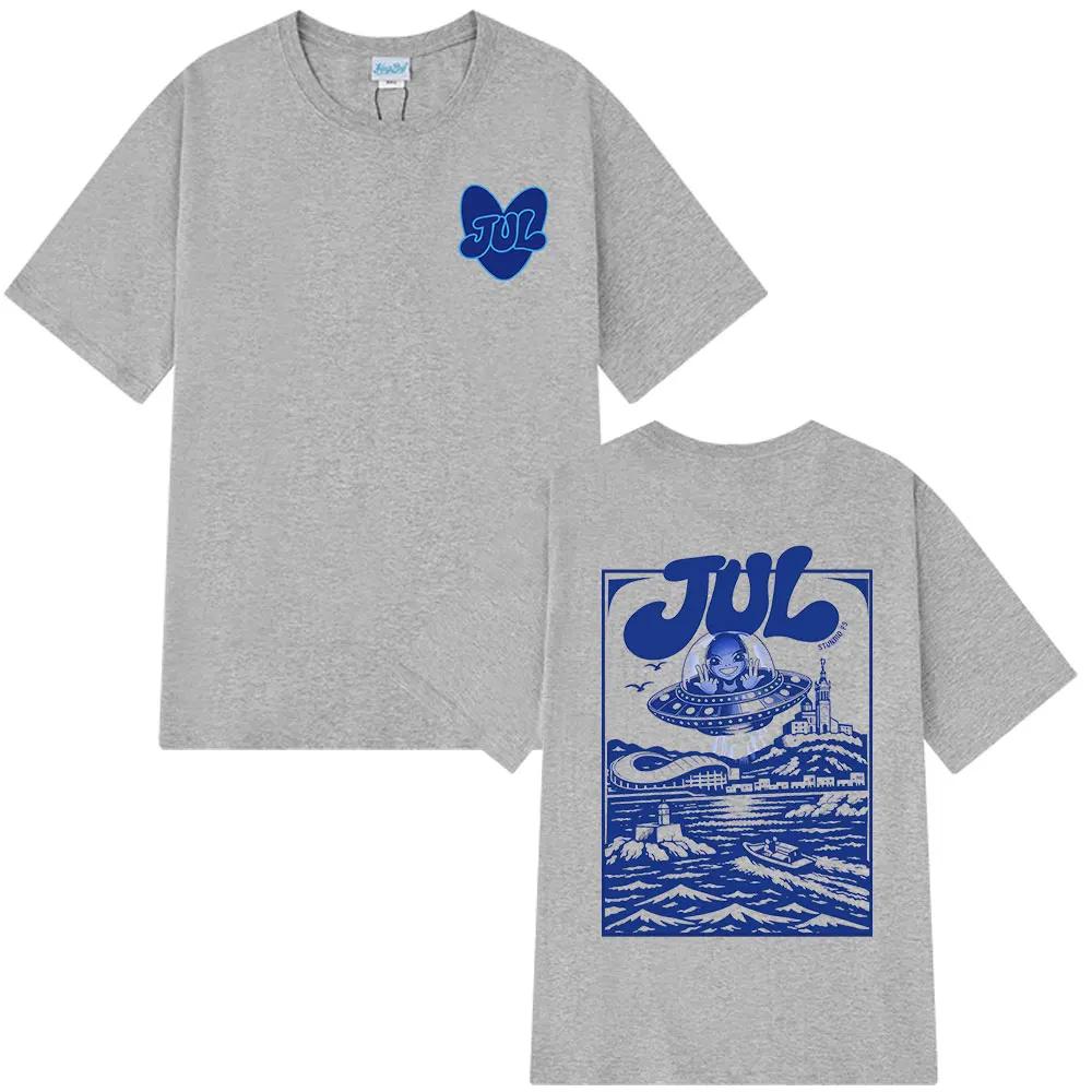 T-shirt graphique Rapper Jul pour hommes et femmes, vêtements de mode Hip Hop, T-shirt décontracté e