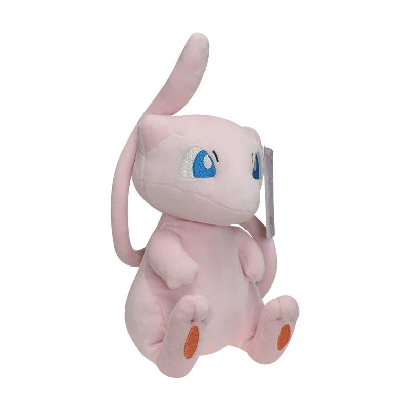 Peluche Pokémon Mew, peluche kawaii de dessin animé Go dex Mew, jouets en peluche doux, poupée anime