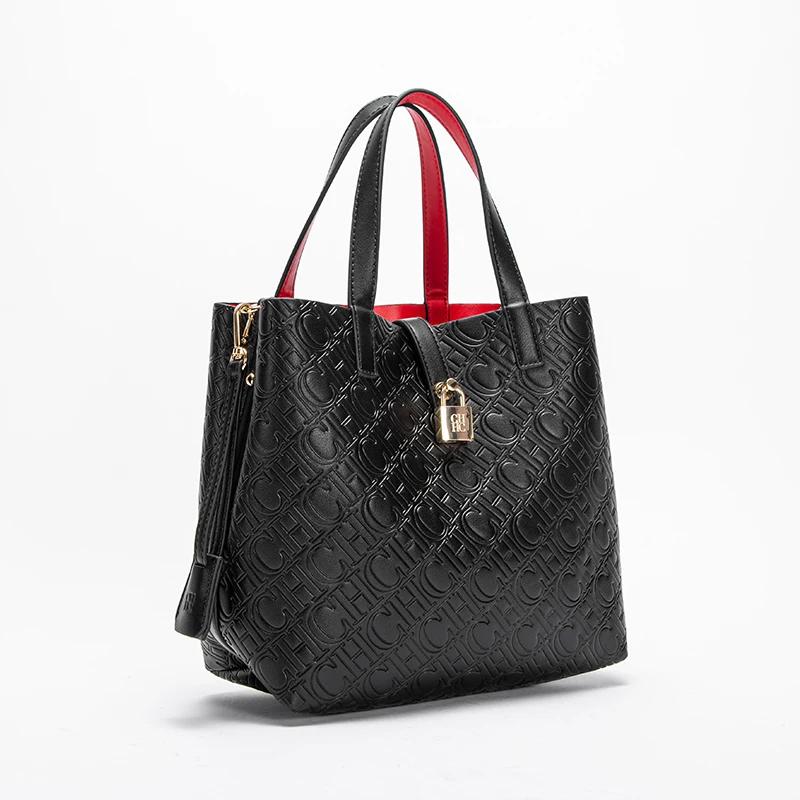 Sac à bandoulière pour femmes, nouveau sac à main noir en relief, portefeuille de banlieue à double 