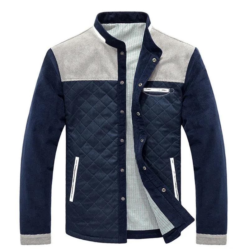 Veste de baseball à col montant pour hommes, patchwork, coupe couvertes, vêtements d'extérieur décon
