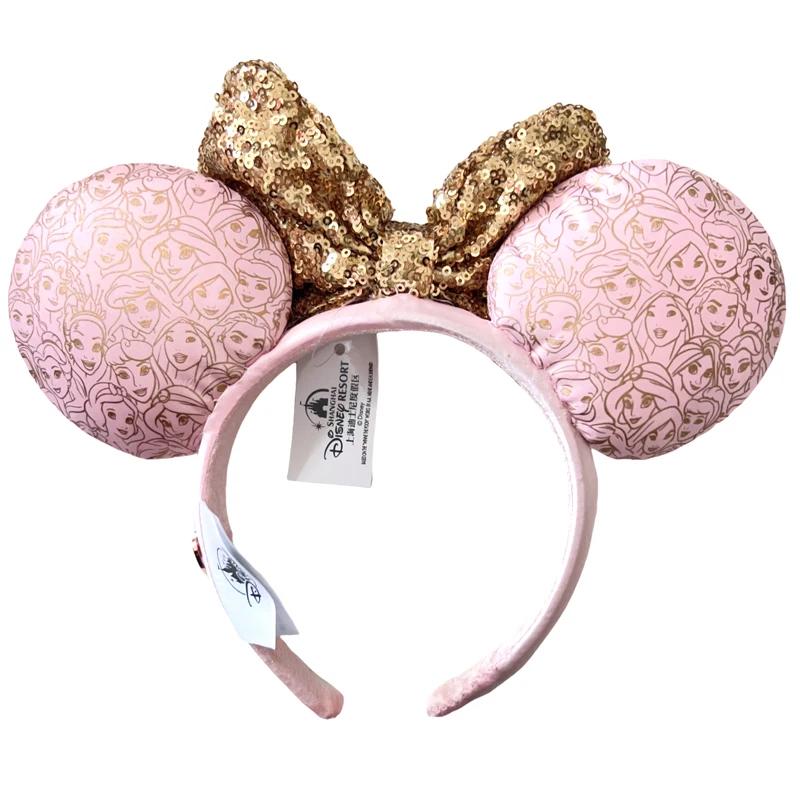 Bandeau d'oreille princesse Disney Minnie Mouse pour femmes, Disneyland Mickey, adulte/enfant, peluc