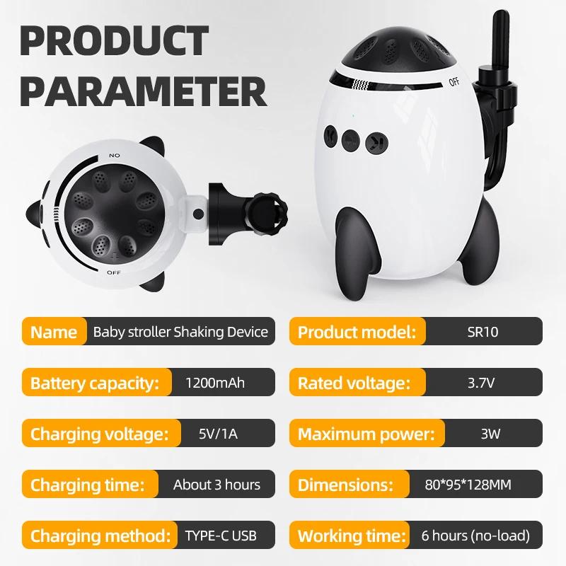 Dispositif de balancement automatique portable pour poussette, balancement mains libres avec fonctio