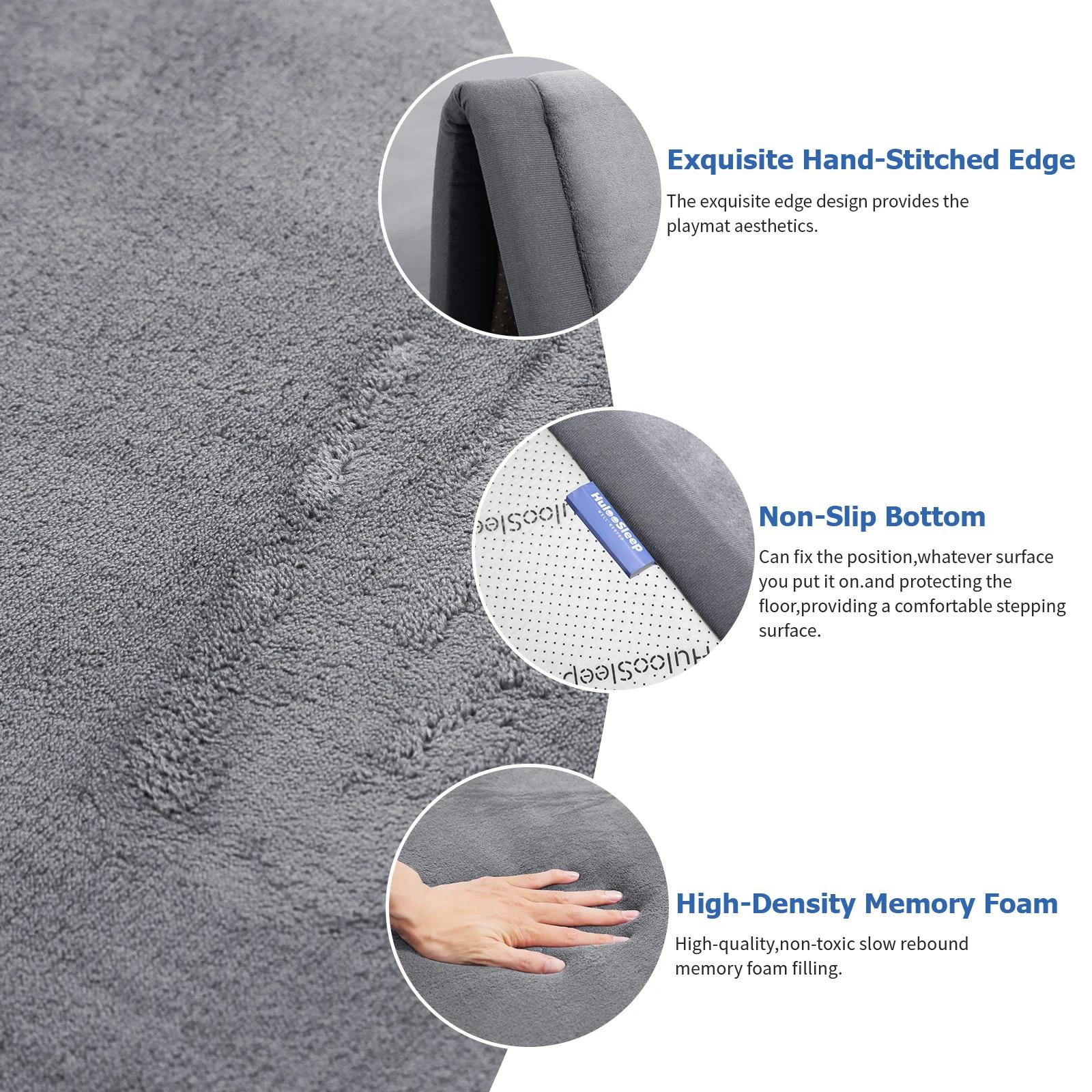 Huloosleep 4 couleurs bébé ramper tapis de jeu antidérapant épais doux mousse bébé activité tapis sa