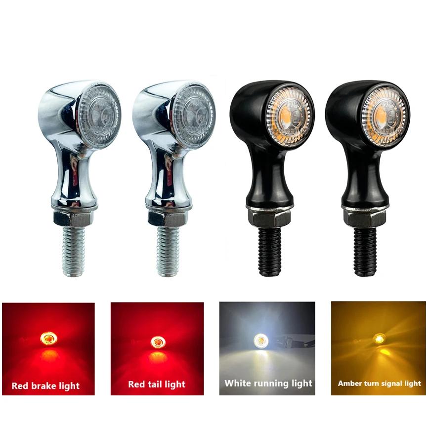 Clignotants de moto marqués E 3 en 1, lampe de Direction avant LED, indicateur arrière, clignotant, 