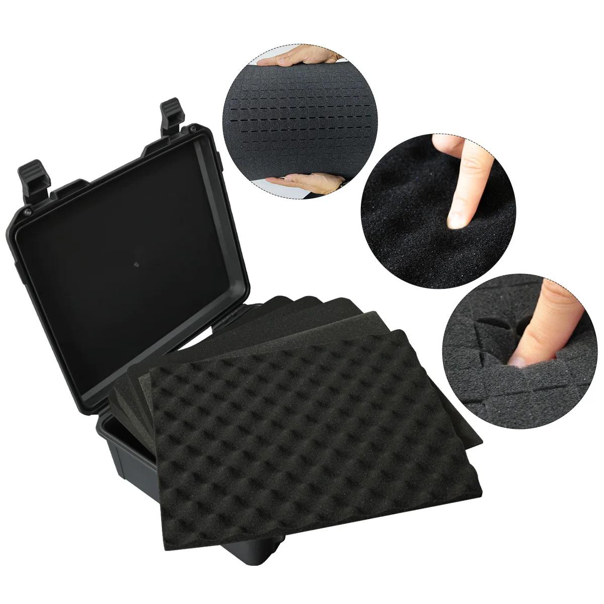 Valise noire étanche et durable pour appareil photo/outils, intérieur en mousse personnalisable, por