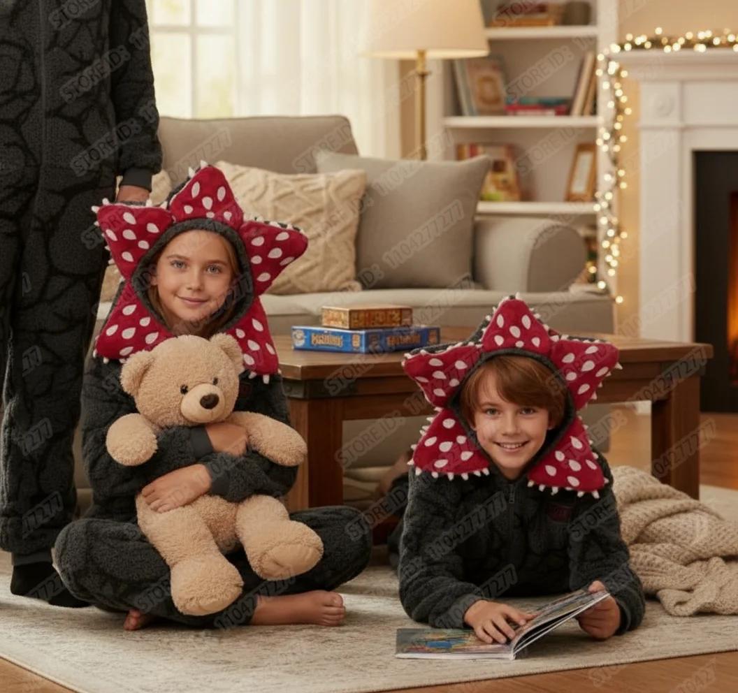 Pyjama d'hiver pour enfants et adultes, pyjama étranger, plante Demogorgon, combinaison pour adultes