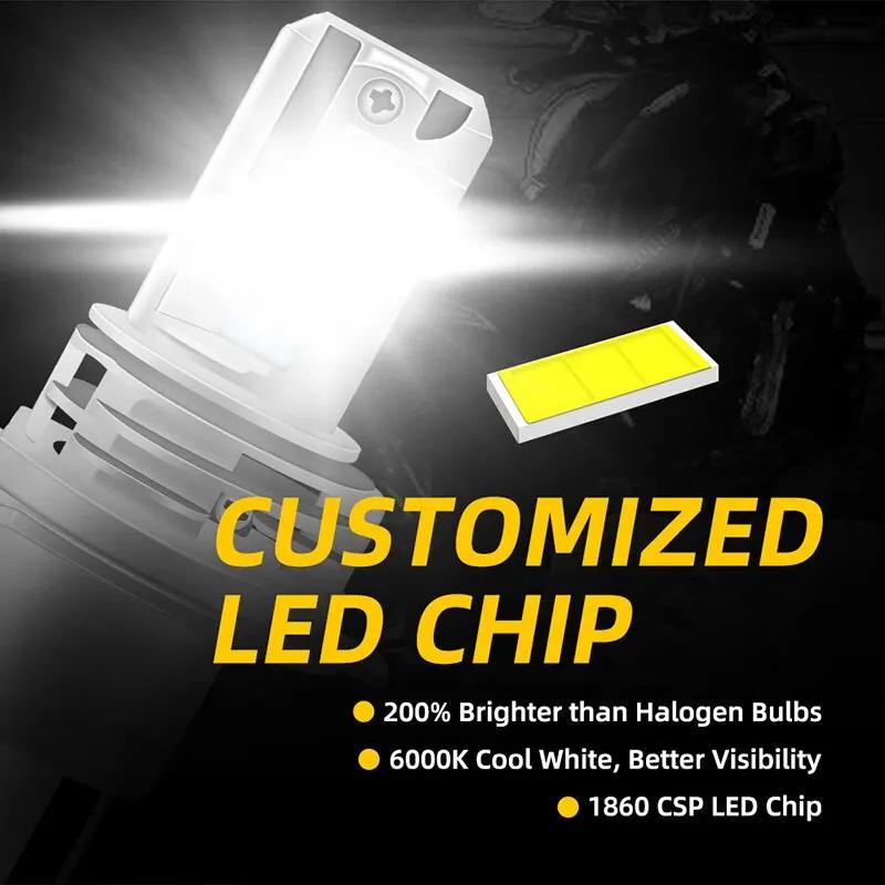 H4 LED Moto Phare Ampoules Salut Lo Faisceau Moto Lumières Pour Yamaha Kawasaki Suzuki H4 LED Lampe 