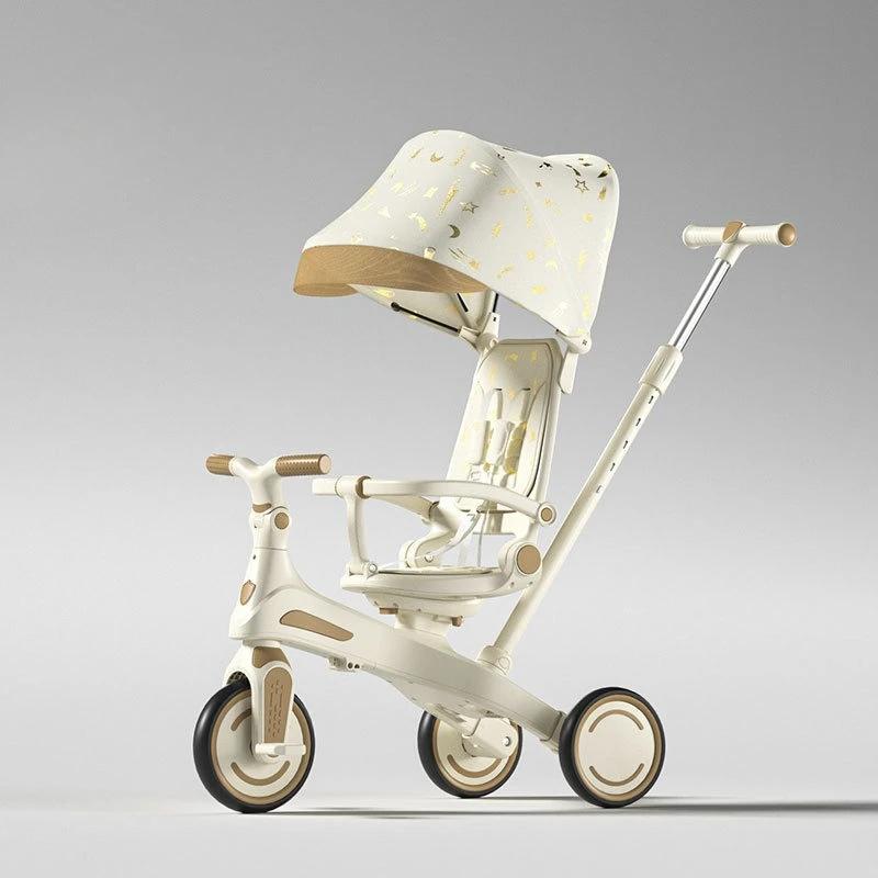 Poussette Trike pour bébé, siège pliable et réversible, conception Anti-basculement, cadre en Fiber 