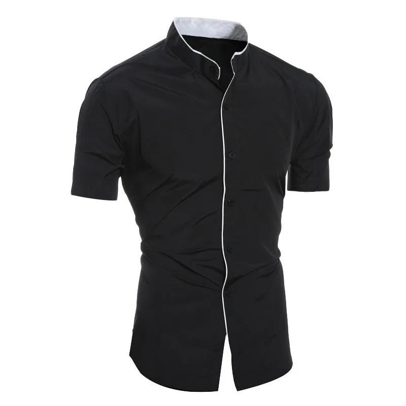 Chemise décontractée à manches courtes pour hommes, couleur unie, pour les déplacements, nouvelle co