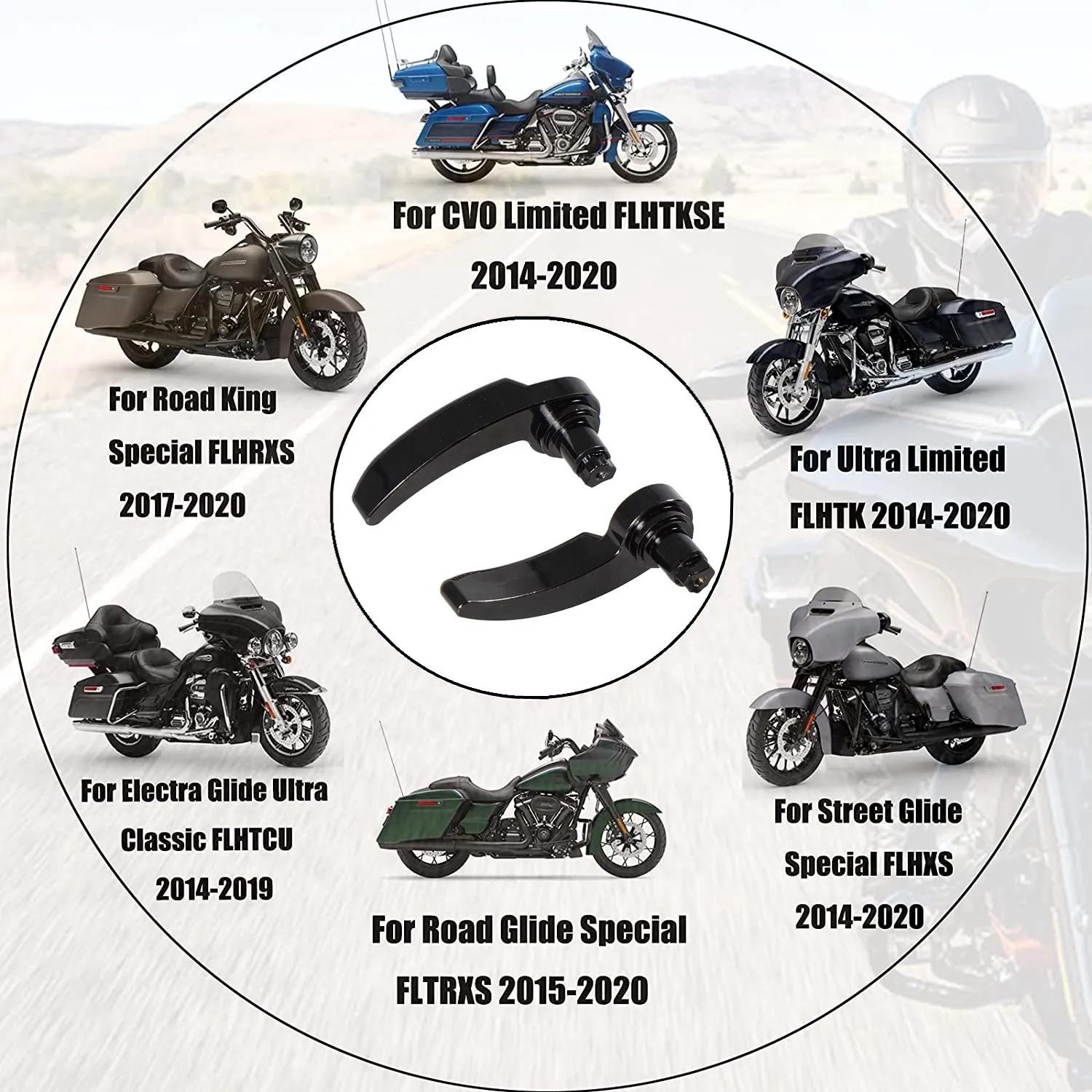Kit de loquet de sac de selle noir de haute qualité, 2 pièces, pour Harley Davidson Electra Glide, S