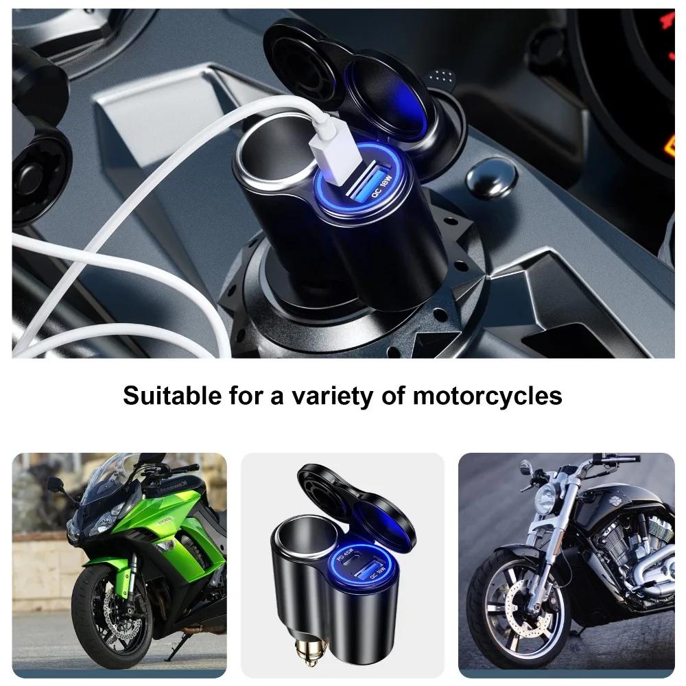 Prise Din Hella pour moto QC 18W et PD 45W, chargeur USB type-c et prise allume-cigare pour moto BMW