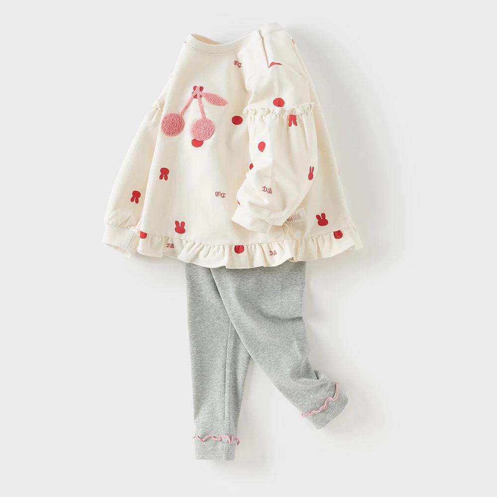 Dave Bella ensemble pantalon pour enfants filles Leggings à manches longues décontracté deux pièces 