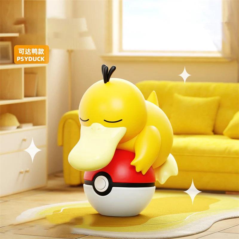 Authentique Pok é mon Pikachu veilleuse poupée PSYDUCK CHARMANDER EEVEE ornement de bureau portable 