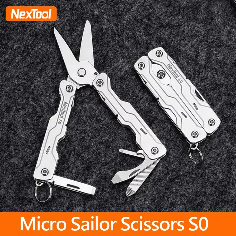 NexTool 8 en 1, mini ciseaux marin S0, micro-outils, tournevis, ciseaux, outils EDC, outils portable