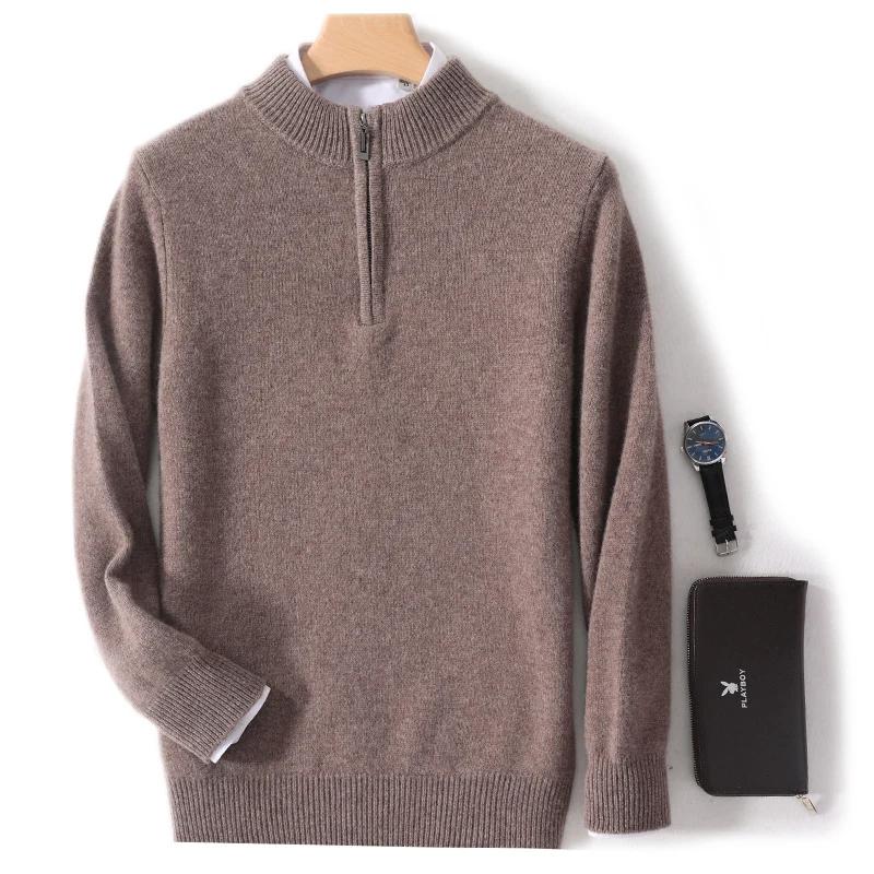 Pull en tricot décontracté pour hommes, 2024 pure laine, vêtements classiques, vent anglais, solide,