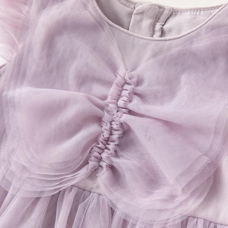 Dave Bella – robe de princesse pour filles, sans manches, en maille violette, Noble, mignon, doux, c