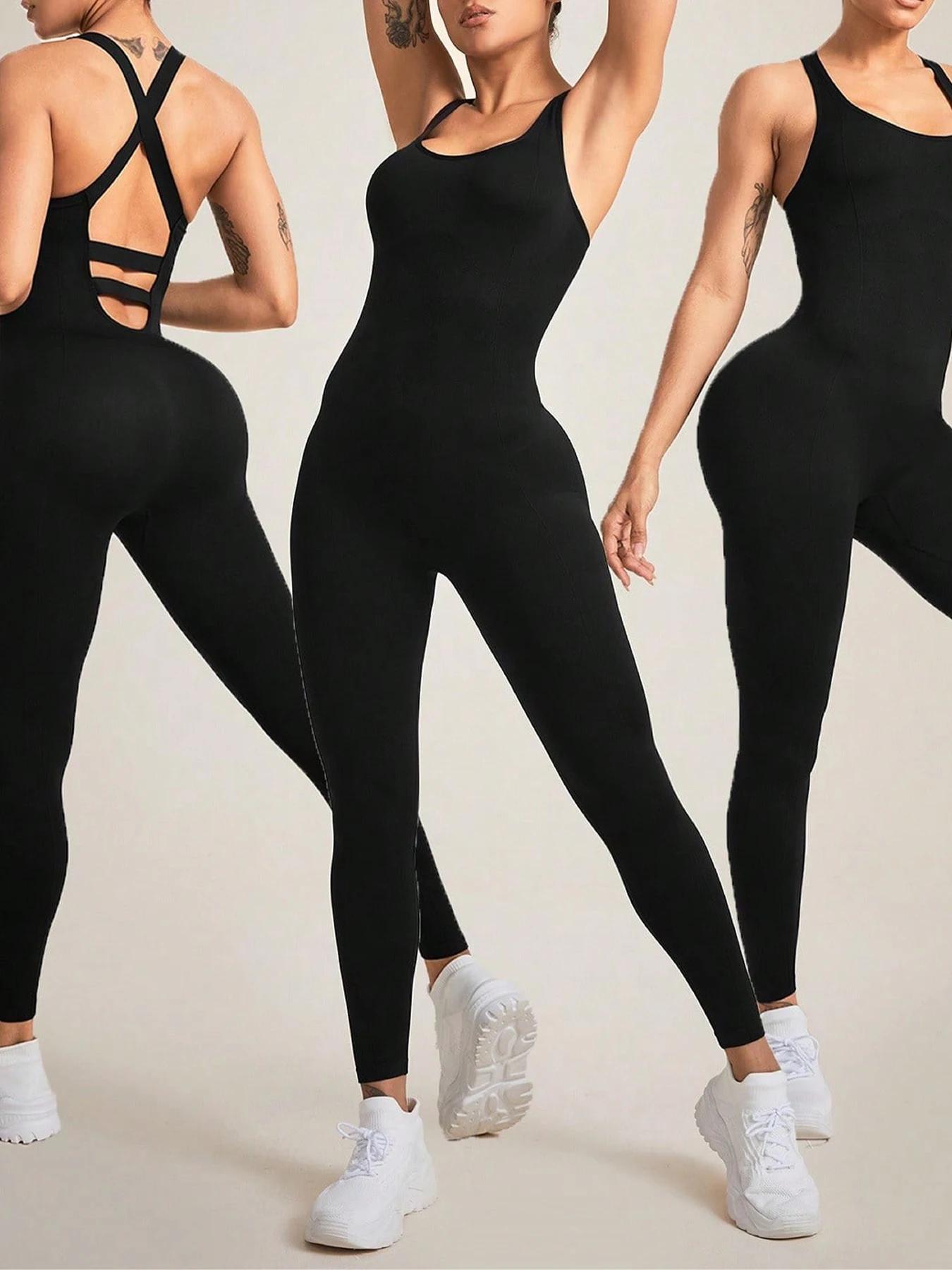 Combinaisons pour femmes, barboteuse d'entraînement de yoga une pièce sans couture