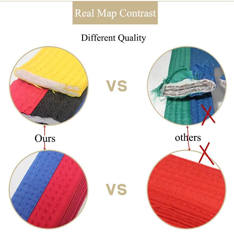 YS05 noir rouge vert jaune ceinture Taekwondo Judo karaté guerre ceinture aléatoire pour enfants adu