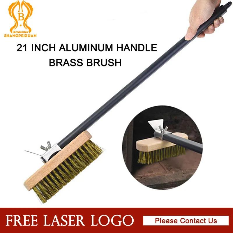 SHANGPEIXUAN Brosse de nettoyage professionnelle en cuivre pour four à pizza et gril domestique, ave