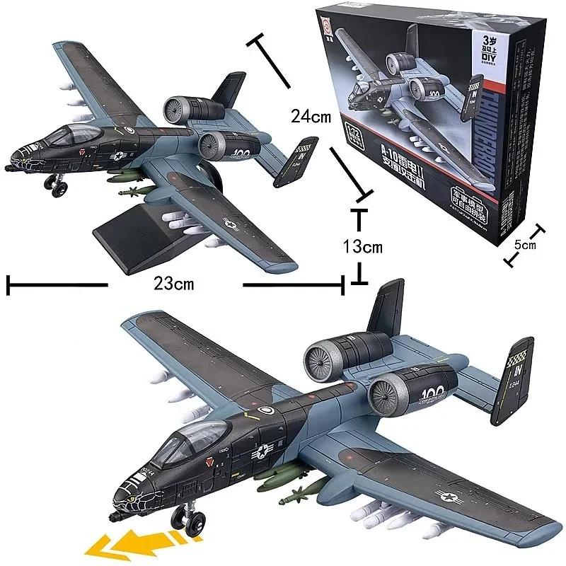 Blocs de construction de la série militaire A-10 Thunderbolt II, avion d'attaque de soutien modèle F