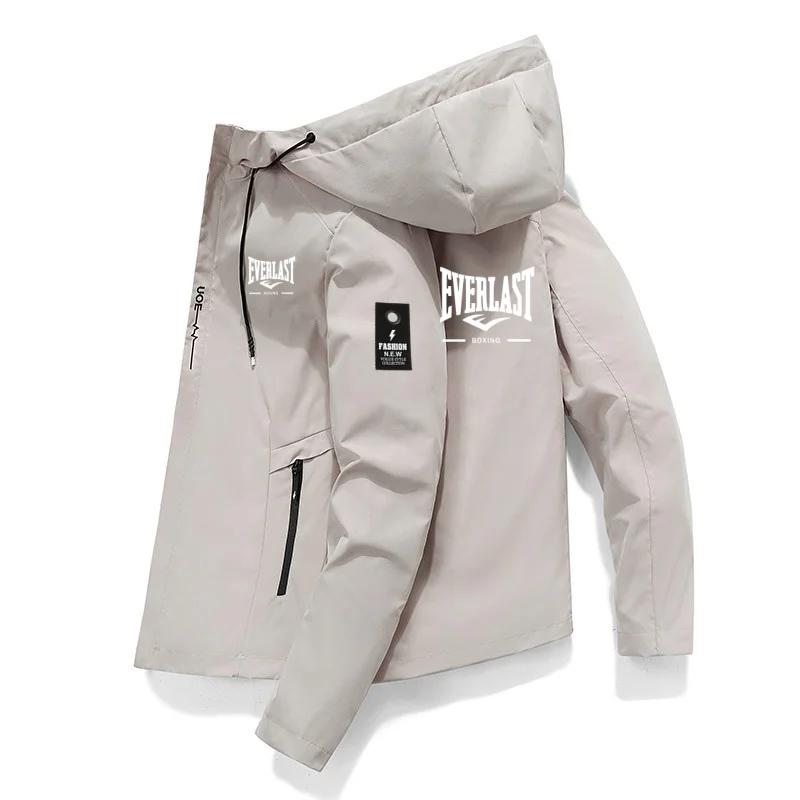 Nouvelle veste coupe-vent pour homme 2026, veste de baseball à capuche zippée, veste décontractée po