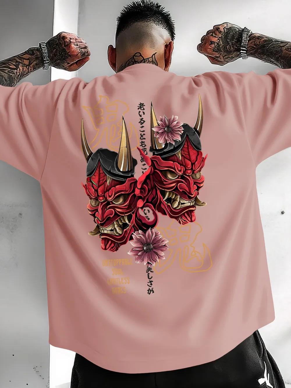 T-shirt col rond pour hommes, doux, confortable et respirant, imprimé fantôme d'été, à la mode, Styl