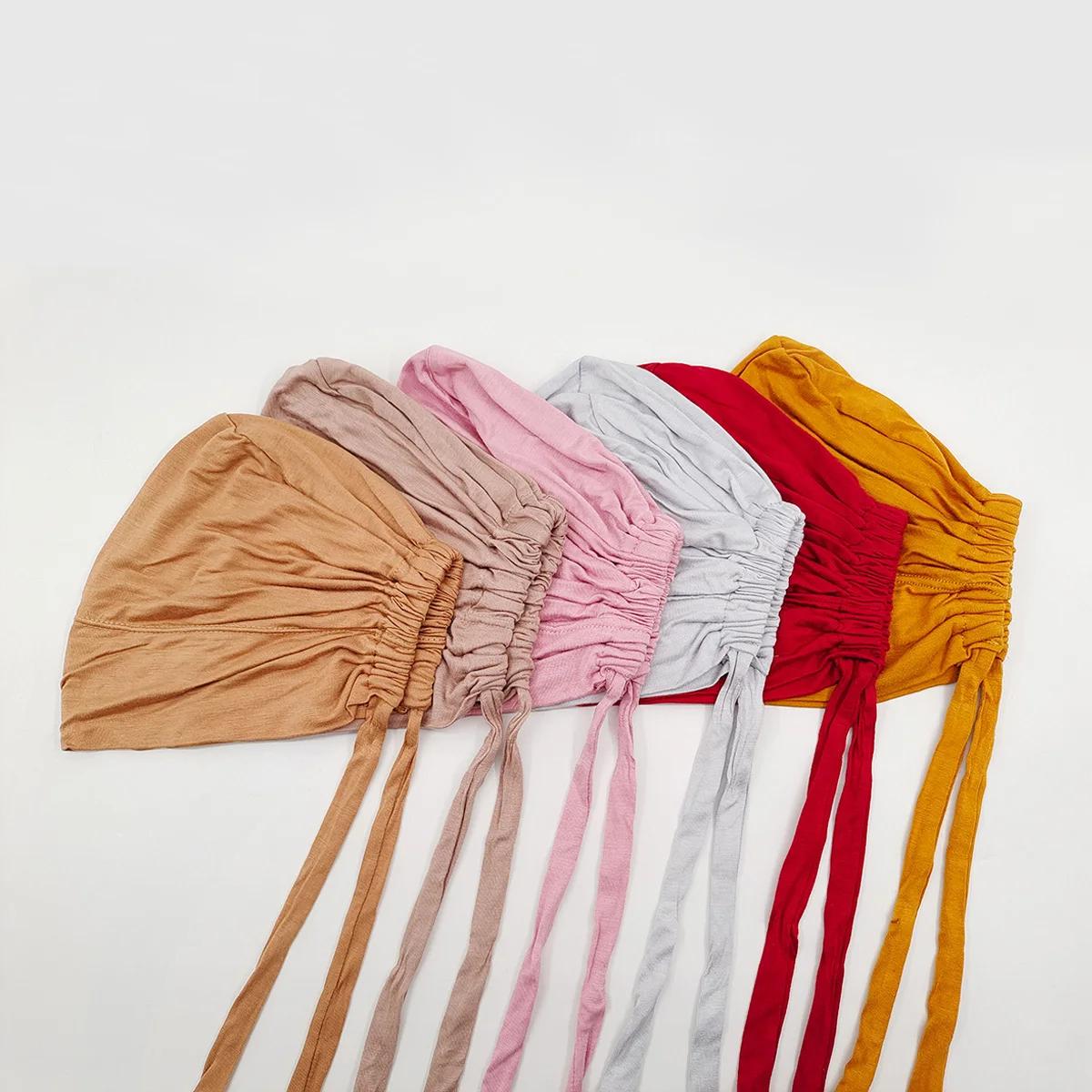 Turban musulman modal doux pour femme, casquettes Hijab intérieures, bonnet sous-écharpe islamique, 