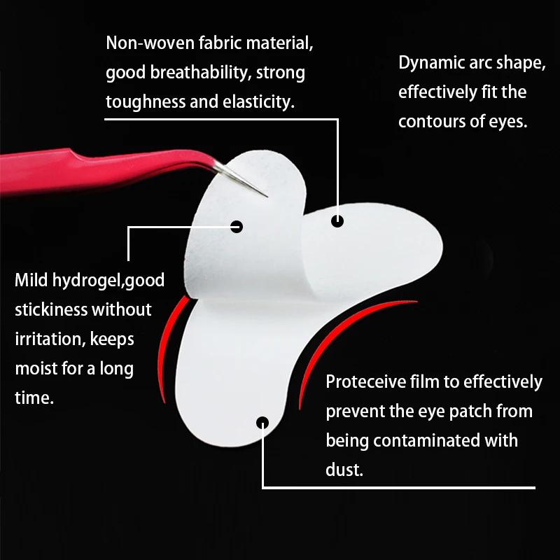 Patch pour les yeux en Hydrogel, 200/400/1000 paires, pour la construction d'extensions de cils, cou