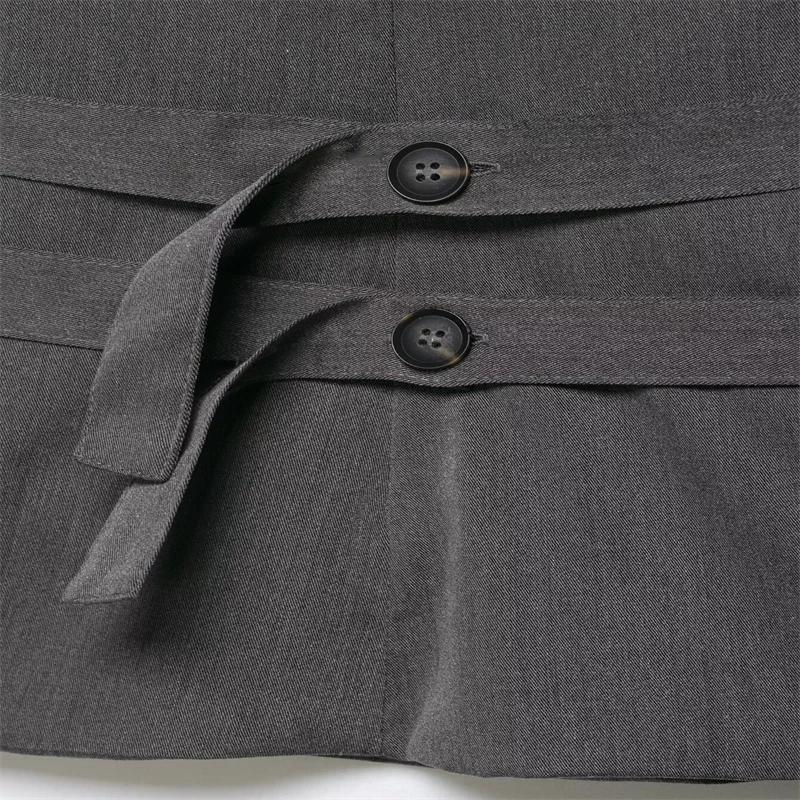 Gilet décontracté pour femme, bicolore, à double boutonnage, col montant, sans manches, cintré à la 