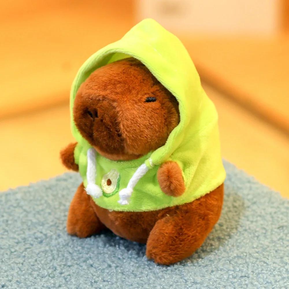 Jouet en peluche Capybara mignon, sweat à capuche avec ailes, poupée de Simulation, animaux en peluc