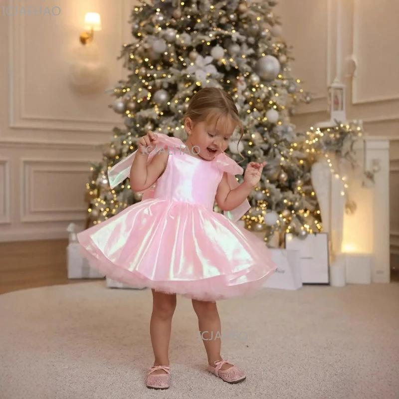 Nouvelle Robe de Princesse Rose pour Filles, Tenue de Cérémonie Florale pour Anniversaire, Vêtements