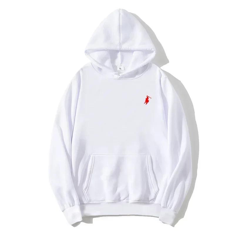 Sweat-shirt à capuche imprimé polo 2025 pour l'automne et l'hiver, adapté aux hommes et aux femmes, 