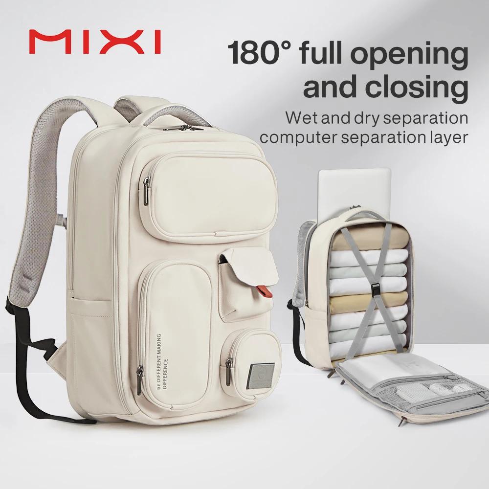 Mixi sac à dos extérieur femmes sac de voyage 18 pouces hommes sac à dos étanche ordinateur portable